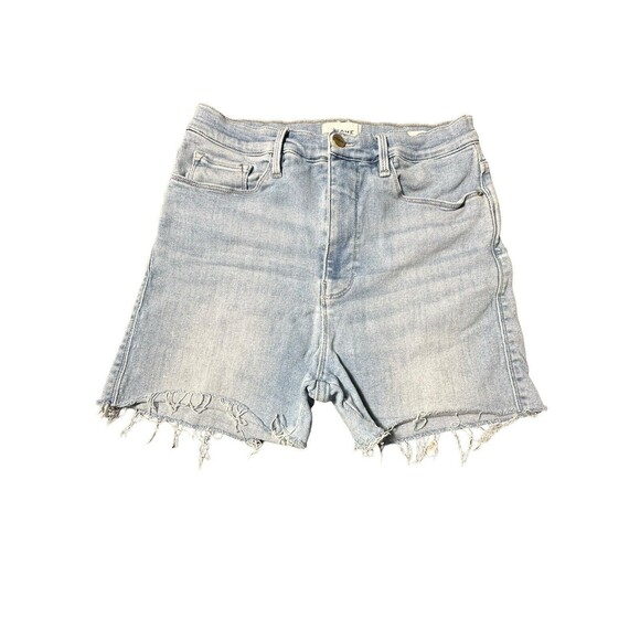 Frame Sz 30‎ Cutoff Paint Splatter Light Wash Stretch Jean Shorts Jorts #P4-4 - Picture 1 of 9